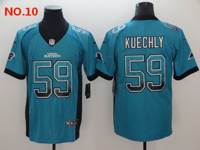 Men's Carolina Panthers #59 Luke Kuechly Jersey NO.10;